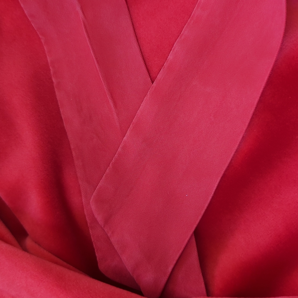 ANTHRO I Red Velour Cross-Over Wrap Front Hoodie Top by Saturday Sunday, S - Picture 11 of 16